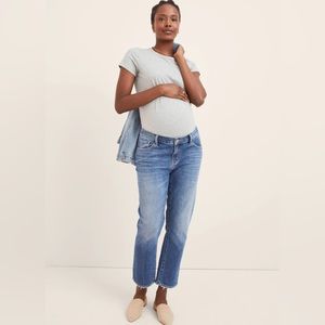 Hatch Blue Cropped Maternity Jeans